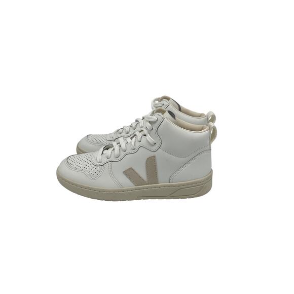 Veja 'V-15' White Leather Mid Sneaker Size 8 - Picture 3 of 6